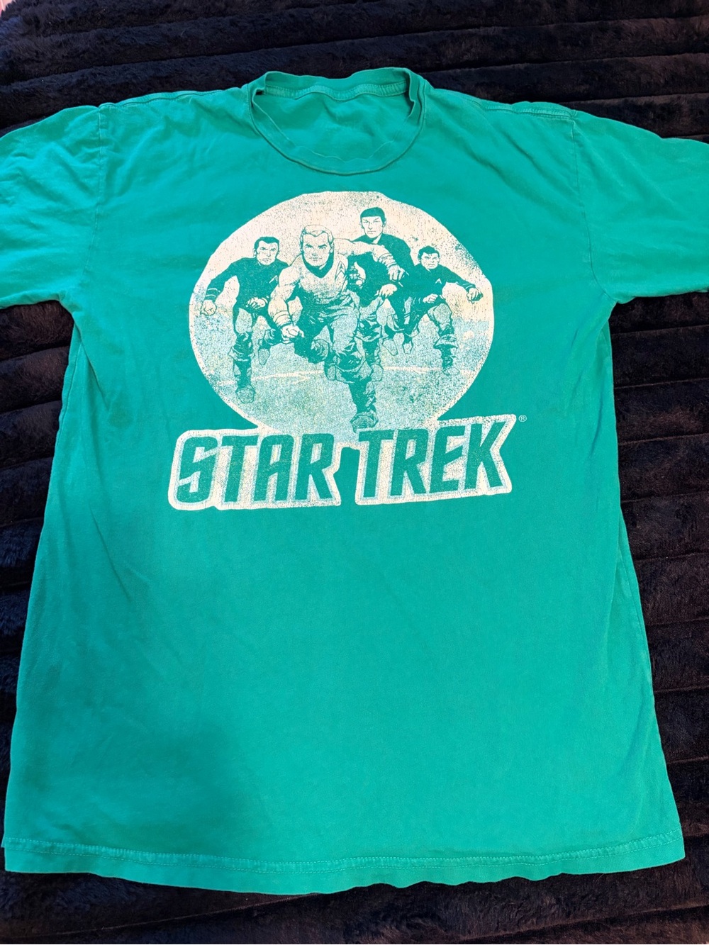 Vintage Star Trek Tee in Teal with White Logo
